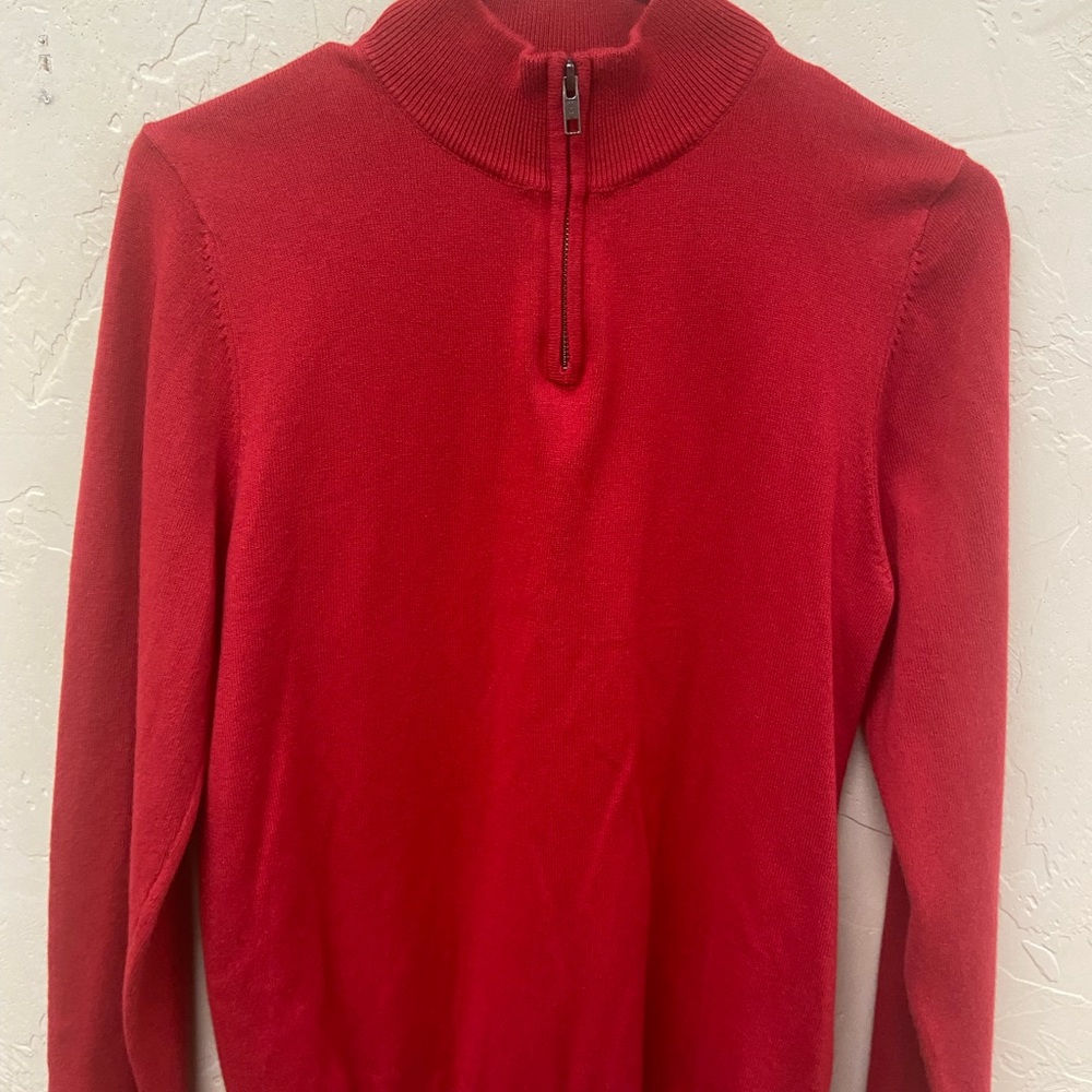 Class Club red 1/4 zip sweater long sleeve. Boys size 18/20